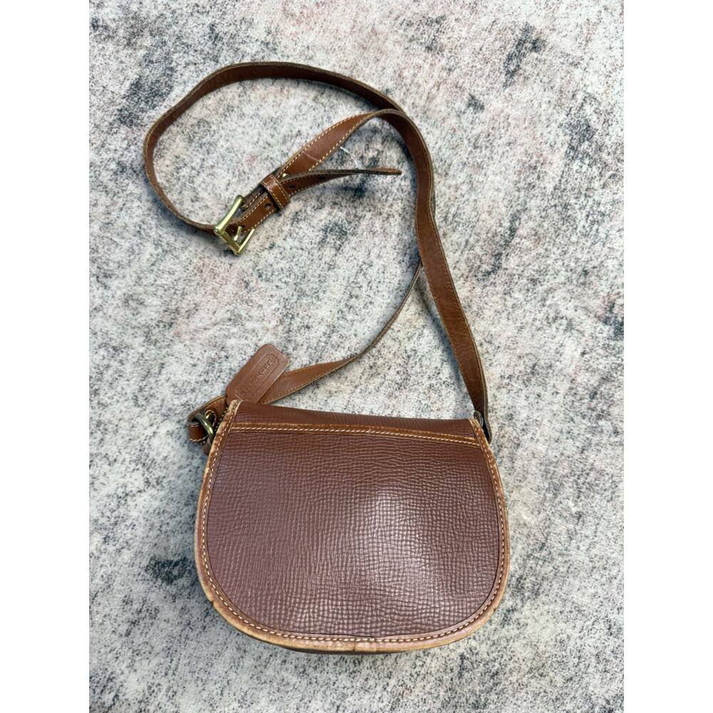 VTG 90’s Coach Cassidy Mini Crossbody Brown Gold Hardware USA Dakota Saddle Rare - Picture 4 of 12